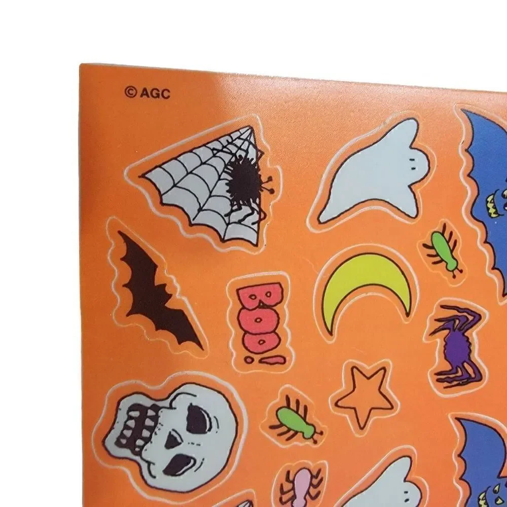 American Greeting Card Vintage Halloween Sticks Sheet X 3 Sull Black Cat